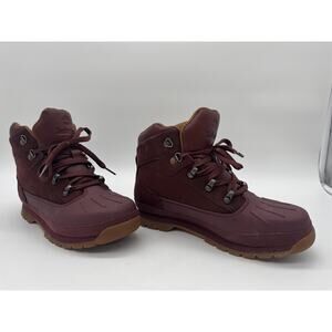 Timberland Euro Hiker Waterproof Insulated Boots Men's Size 6,5 Burgundy